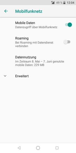 Wählen Sie Erweitert