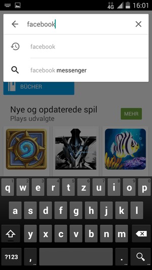 Geben Sie den Namen der App ein und wählen Sie Suchen
