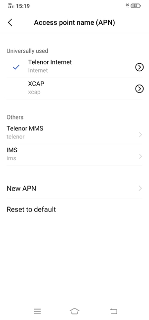 Select Reset to default