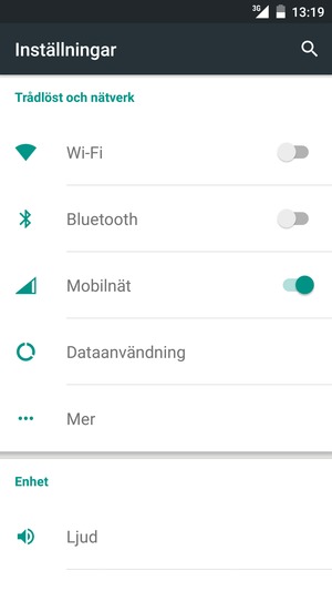 Välj Mobilnät