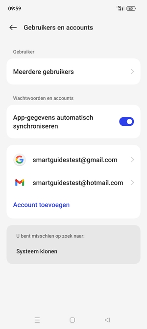 Selecteer uw Google-account