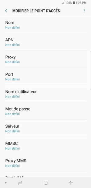 Saisissez les informations MMS