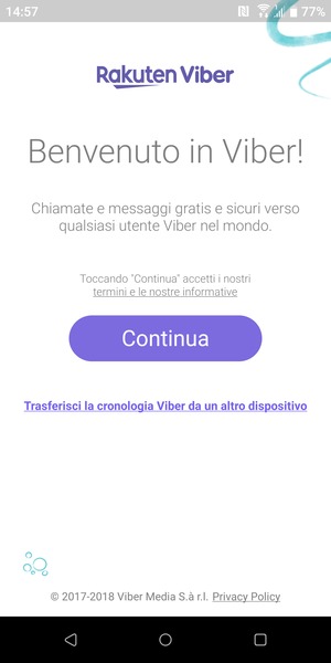 L'app è pronta per l'uso