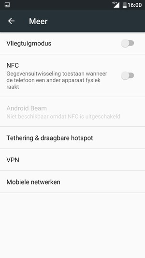 Selecteer Mobiele netwerken
