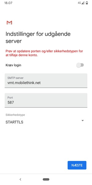 Vælg Sikkerhedstype