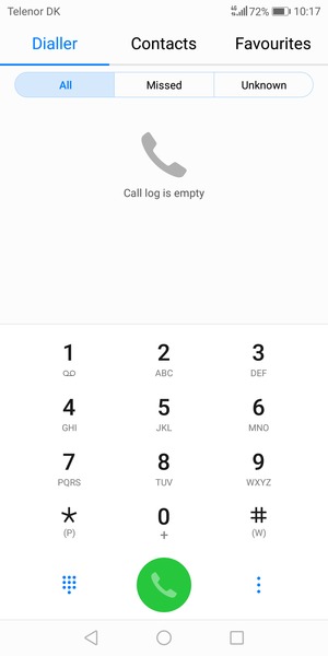 Press and hold the number 1