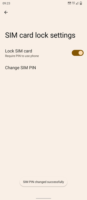 Your SIM PIN has been changed