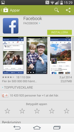 Välj INSTALLERA