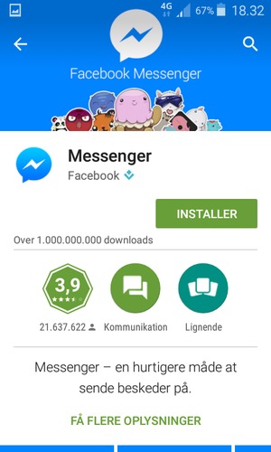 Vælg INSTALLER