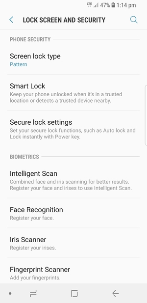 Your phone is now secure with a screen lock