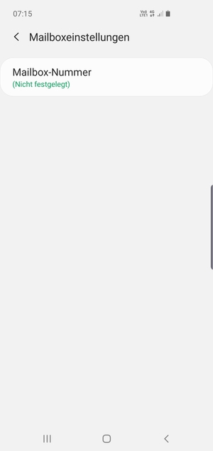 Wählen Sie Mailbox-Nummer
