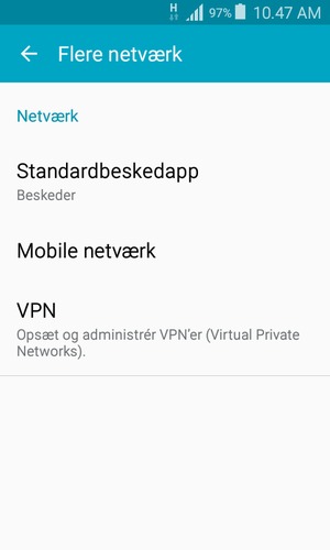 Vælg Mobile netværk