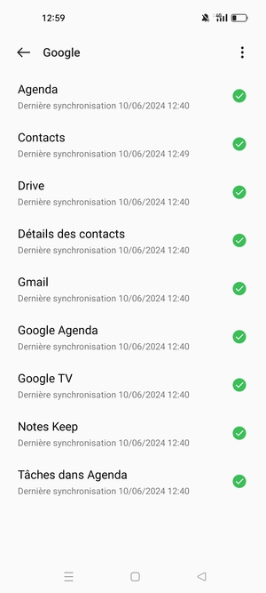 Sélectionnez le bouton du Menu