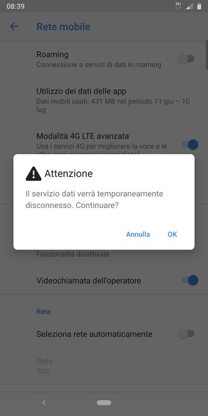 Seleziona OK