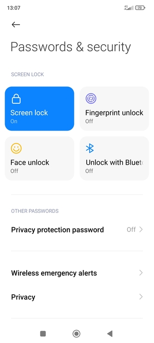 Your phone is now secure with a screen lock