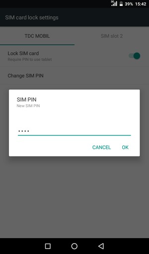 Enter your New SIM PIN and select OK