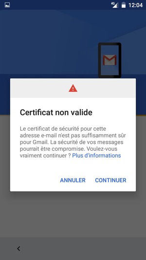 Sélectionnez CONTINUER