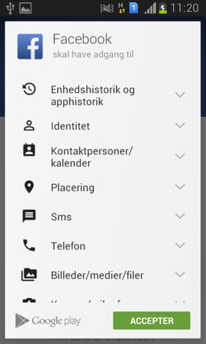 Vælg ACCEPTER