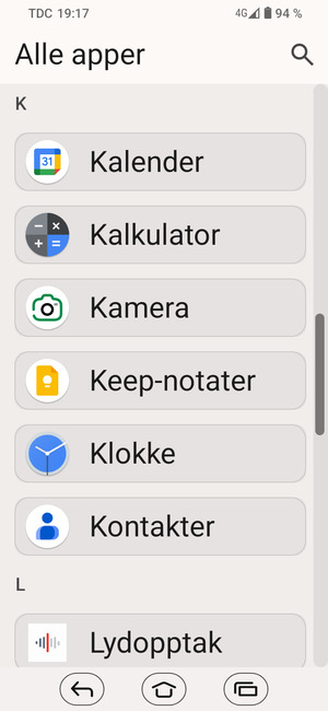 Bla til og velg Kontakter