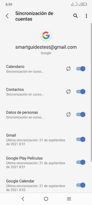 Su información será sincronizada