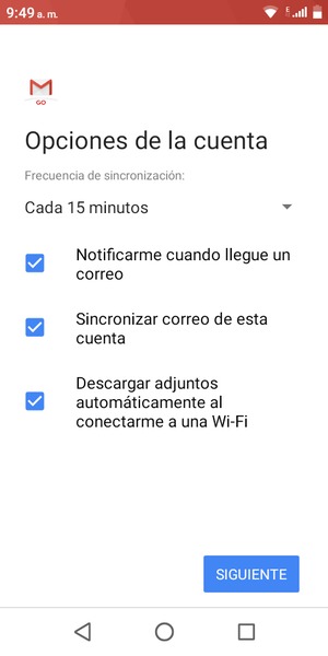 Seleccione SIGUIENTE