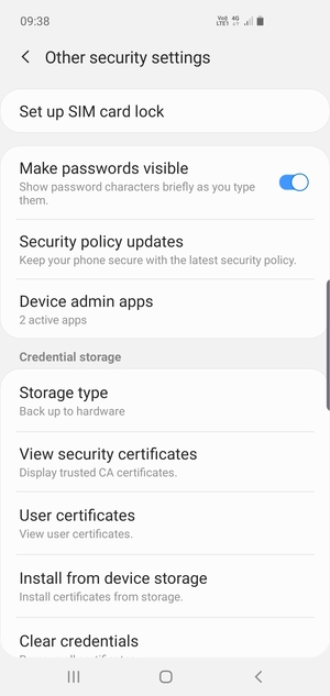 Select Set up SIM card lock