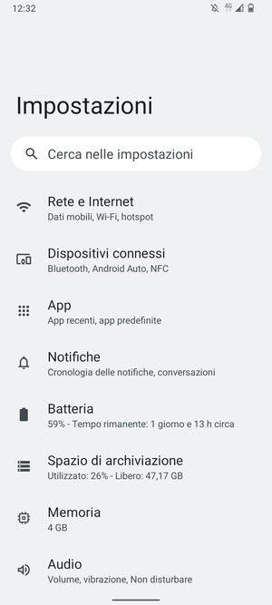 Seleziona Rete e Internet