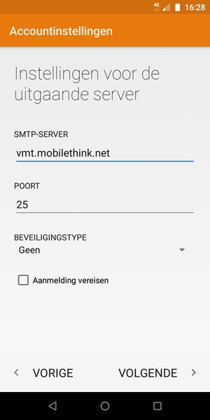 Haal het vinkje uit het Aanmelding vereisen selectievakje en selecteer VOLGENDE