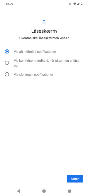 Vælg din foretrukne mulighed og vælg Udfør