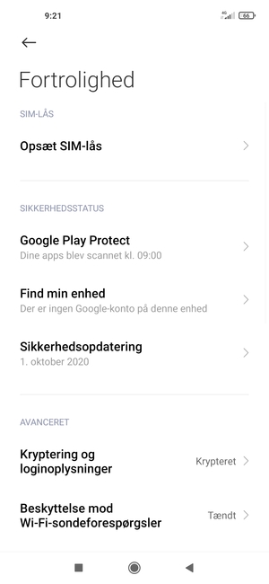 Vælg Sikkerhedsopdatering