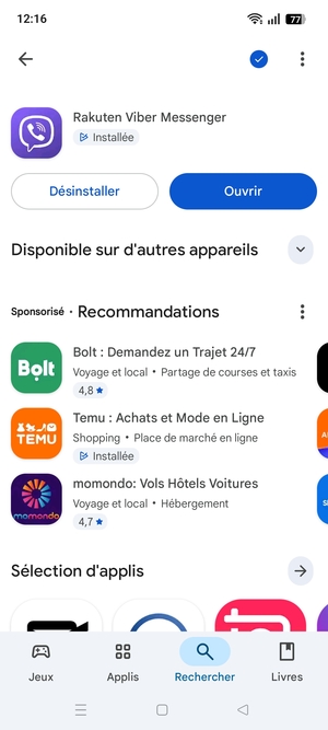 Sélectionnez Ouvrir