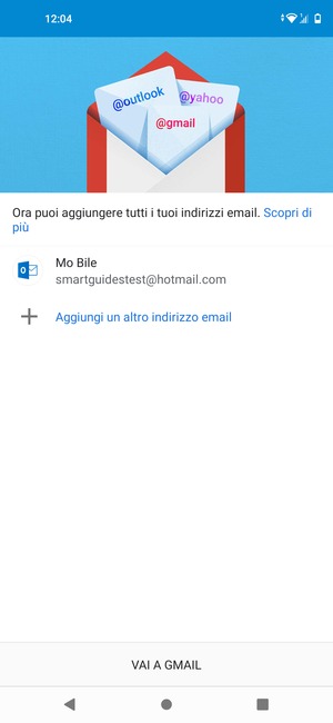 Seleziona VAI A GMAIL