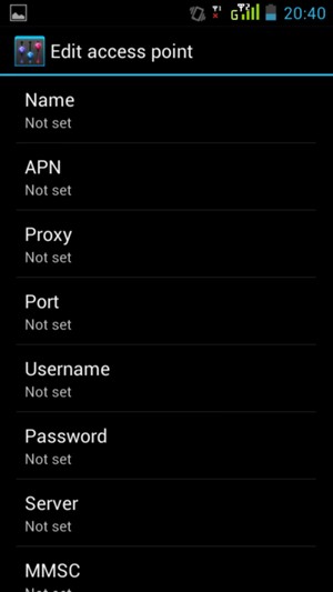Enter MMS information