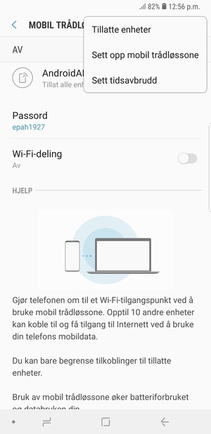 Velg Sett opp mobil trådløssone