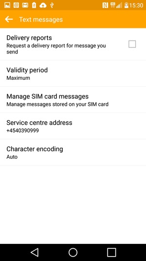 Select Service centre address
