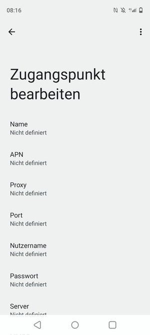 Geben Sie Internet-Informationen ein