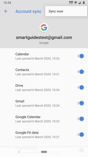 Select Sync now