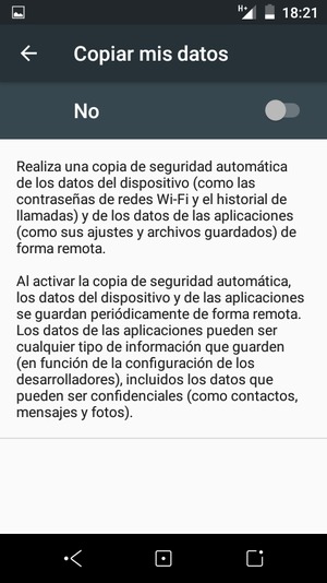 Active Copiar mis datos