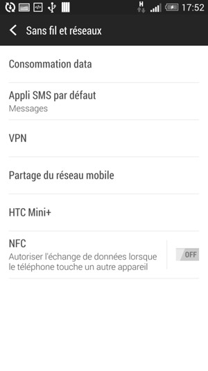 Sélectionnez Partage du réseau mobile
