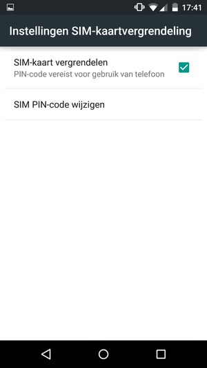 Selecteer SIM PIN-code wijzigen