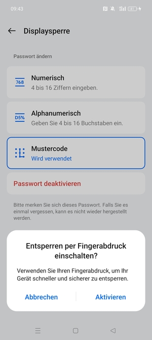 Wählen Sie die gewünschte Option