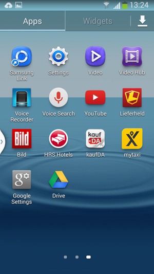 Scroll to  and select Settings