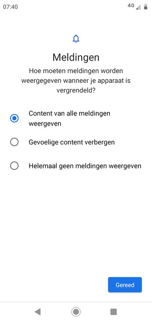 Selecteer uw voorkeursoptie en selecteer Gereed