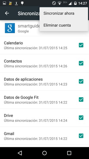 Seleccione Sincronizar ahora