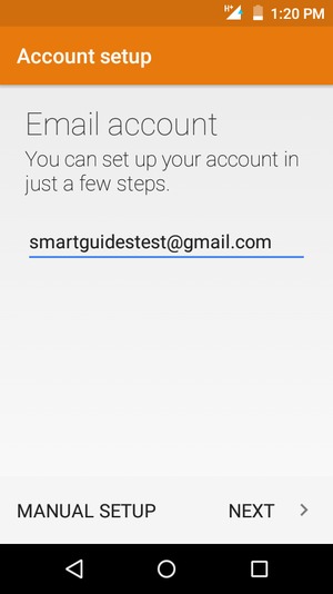 Enter your Gmail or Hotmail address. Select NEXT