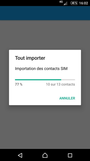 Vos contacts vont être enregistrés sur votre compte Google et dans votre téléphone lors de la prochaine synchronisation de Google.