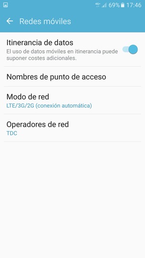 Activar o desactivar Itinerancia de datos