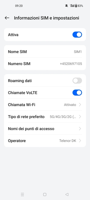 Seleziona Nomi dei punti di accesso
