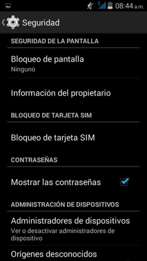 Seleccione Bloqueo de pantalla