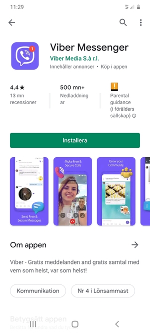Välj Installera